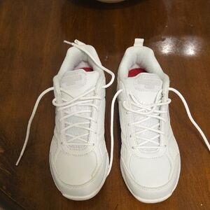 Skechers White Slip-Resistant Work Sneakers